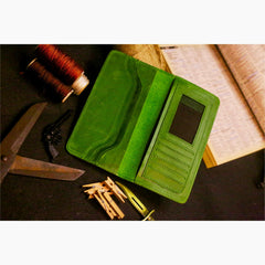 Classic Crazy Horse leather Long Wallet - Przewalske