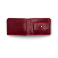 Classic Prestige | Bi - Fold Crazy Horse Leather Wallet | Bold Red Edition - Przewalske