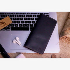 Espresso Elite | Classic Masterpiece | Long Leather Wallet | Black - Przewalske