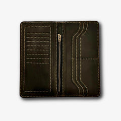 Espresso Elite | Classic Masterpiece | Long Leather Wallet | Black - Przewalske