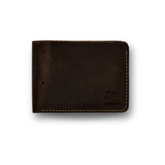 Horsey Bifold Crazy Horse Leather Wallet | Vintage Patina Perfection | Dark Brown - Przewalske