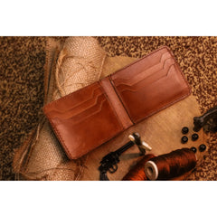 Rustic Elegance | Bi - Fold Crazy Horse Leather Wallet | Vintage Two - Tone - Przewalske