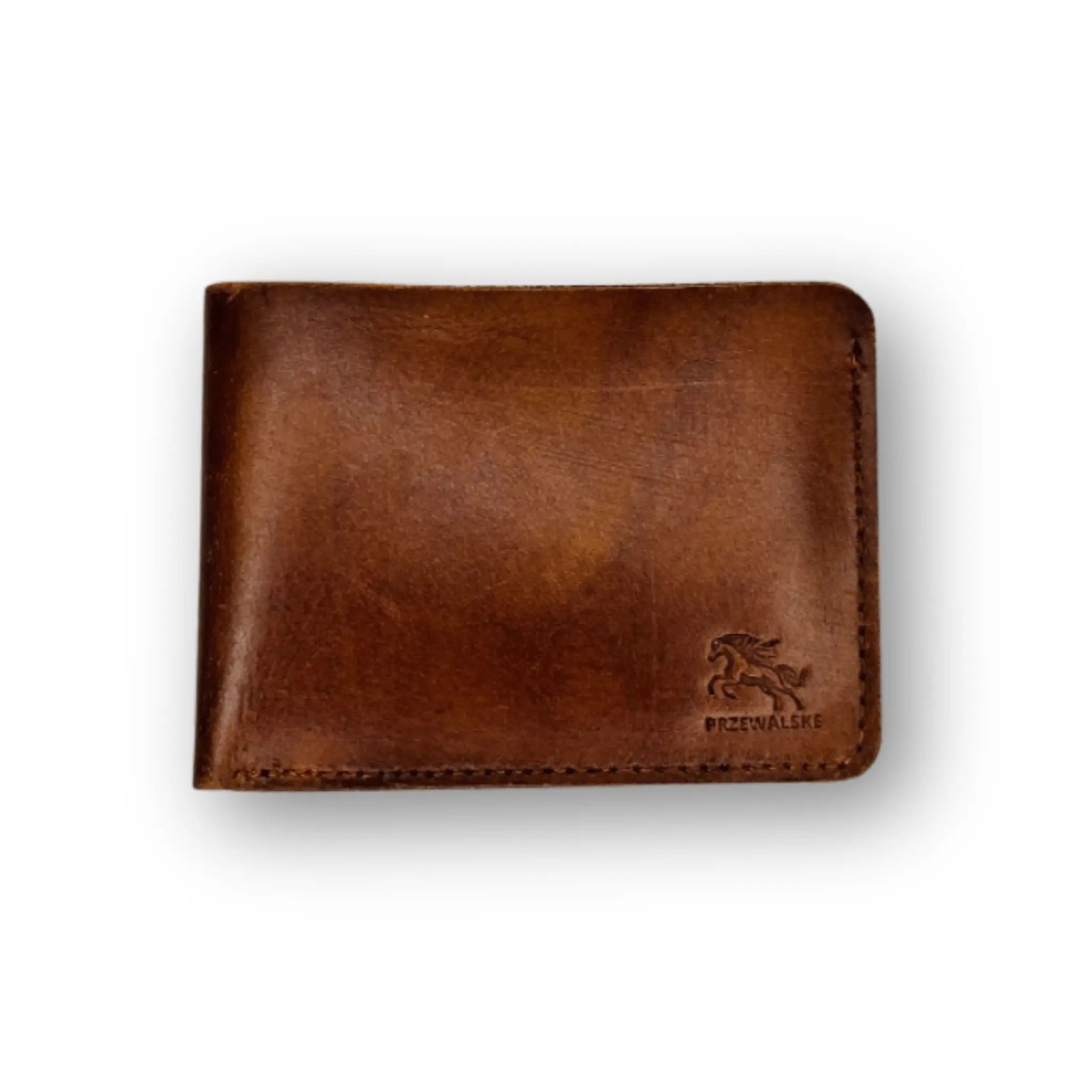 Rustic Elegance | Bi - Fold Crazy Horse Leather Wallet | Vintage Two - Tone - Przewalske