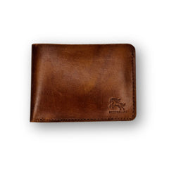Rustic Elegance | Bi - Fold Crazy Horse Leather Wallet | Vintage Two - Tone - Przewalske