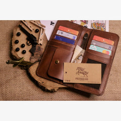 Vintage Elite | Classic Masterpiece | Semi - Long Leather Wallet | Two - Tone Brown - Przewalske