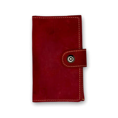 Voyager’s Companion | Premium Leather Mobile & Passport Wallet | Maroon & Dark Brown - Przewalske