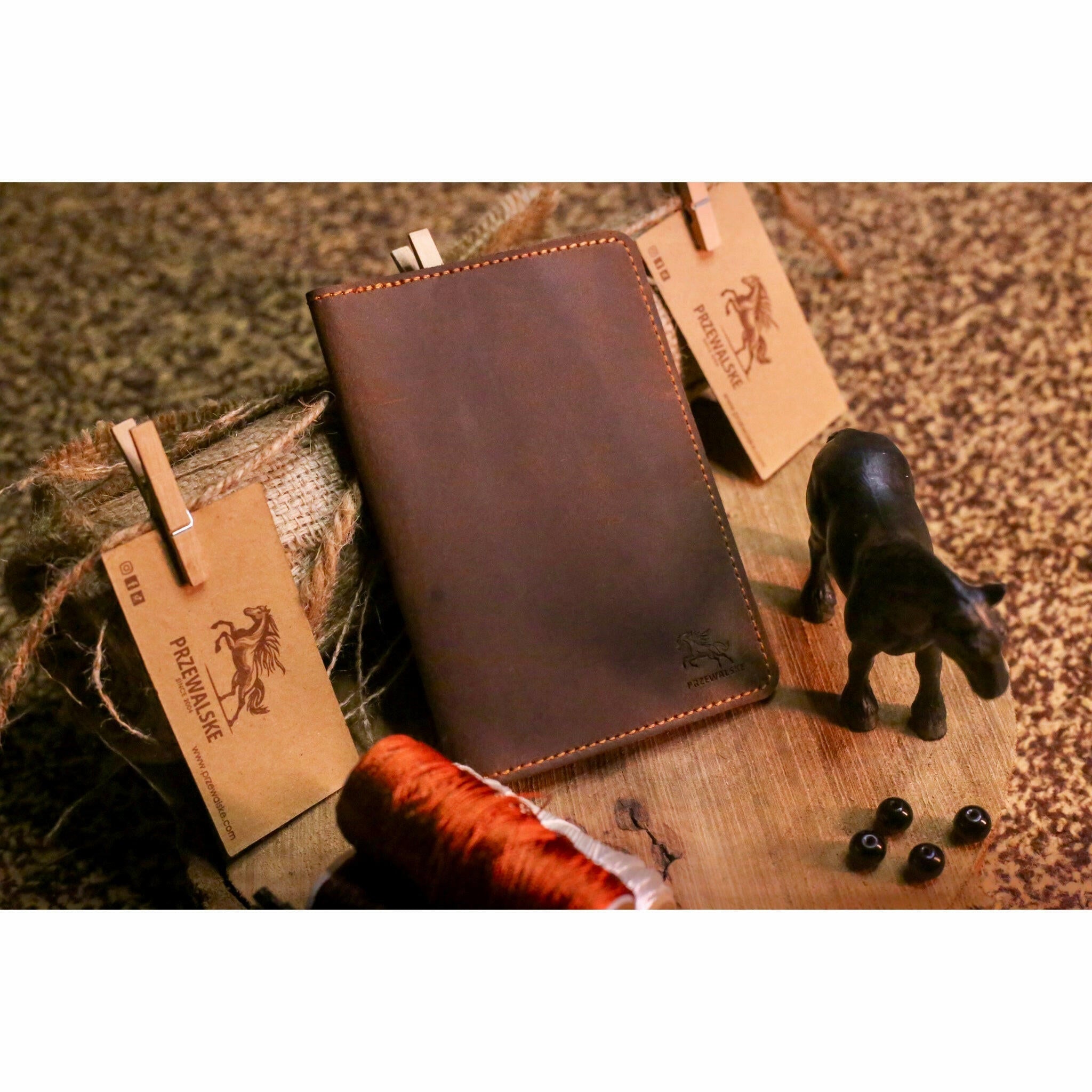 Classic Wanderer | Rugged Leather Passport Holder - Przewalske