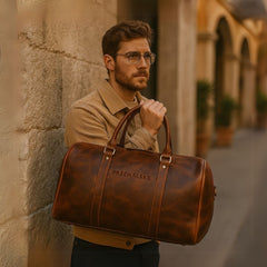 Duffle Bag for Men – Premium Leather Travel Bag | Handmade Leather Duffel Bag - Przewalske