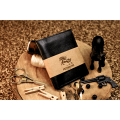 Elegance Redefined | Signature Full - Grain Leather Wallet | Rich Black & Dark Brown - Przewalske