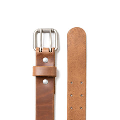 Leather 2 Prong Belt - Natural