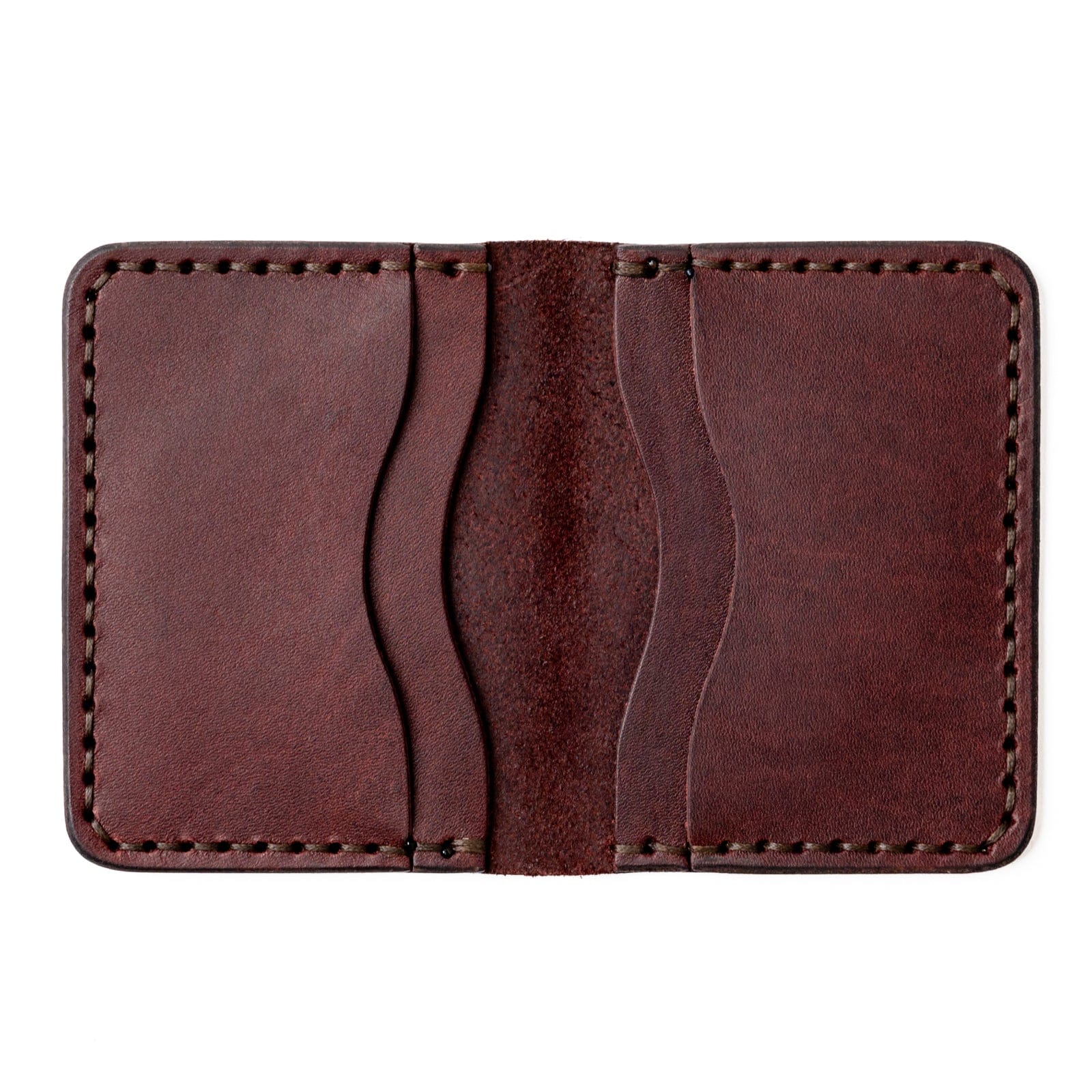 Leather 5 Card Wallet - Oxblood