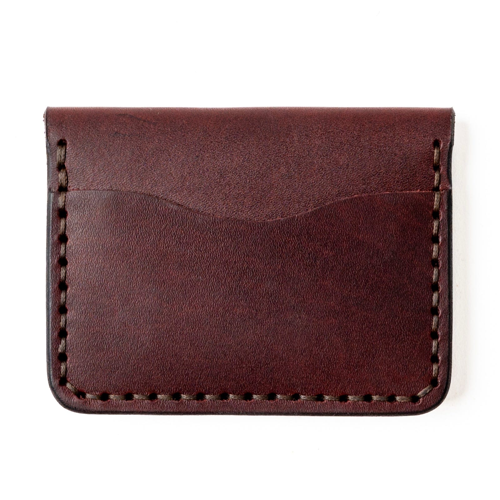 Leather 5 Card Wallet - Oxblood