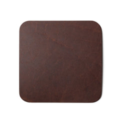 Leather Coasters 4 Pack - Square Blank - Heritage Brown