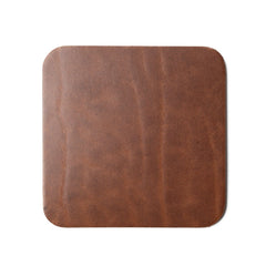 Leather Coasters 4 Pack - Square Blank - Natural