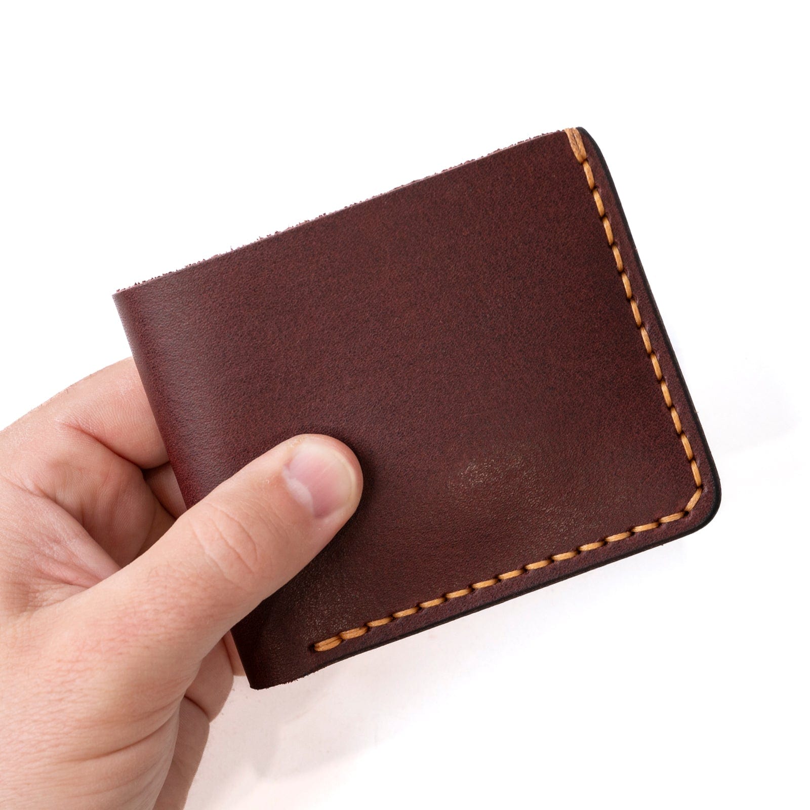 Traditional Bifold Leather Wallet - Oxblood