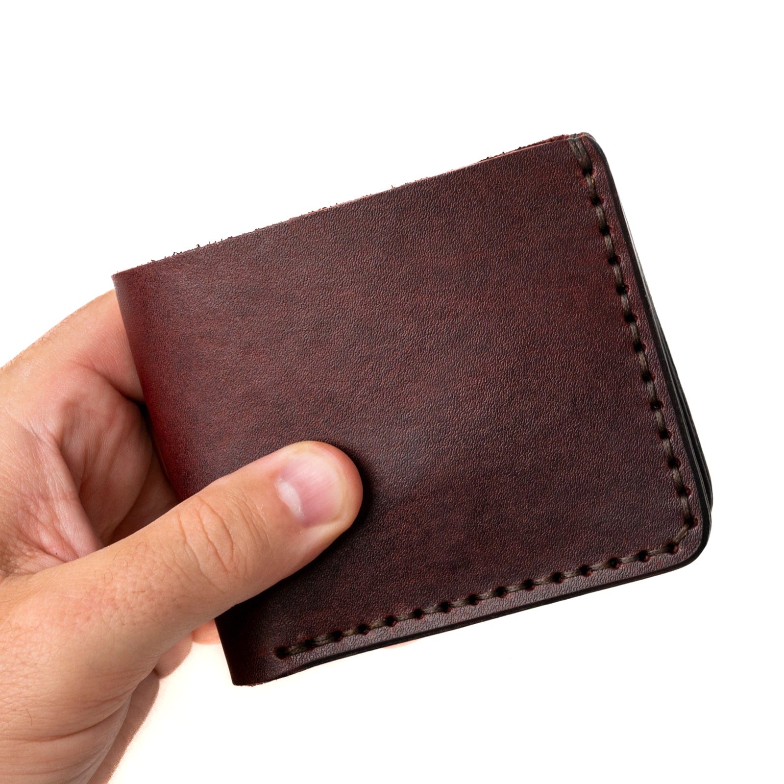 Traditional Bifold Leather Wallet - Oxblood