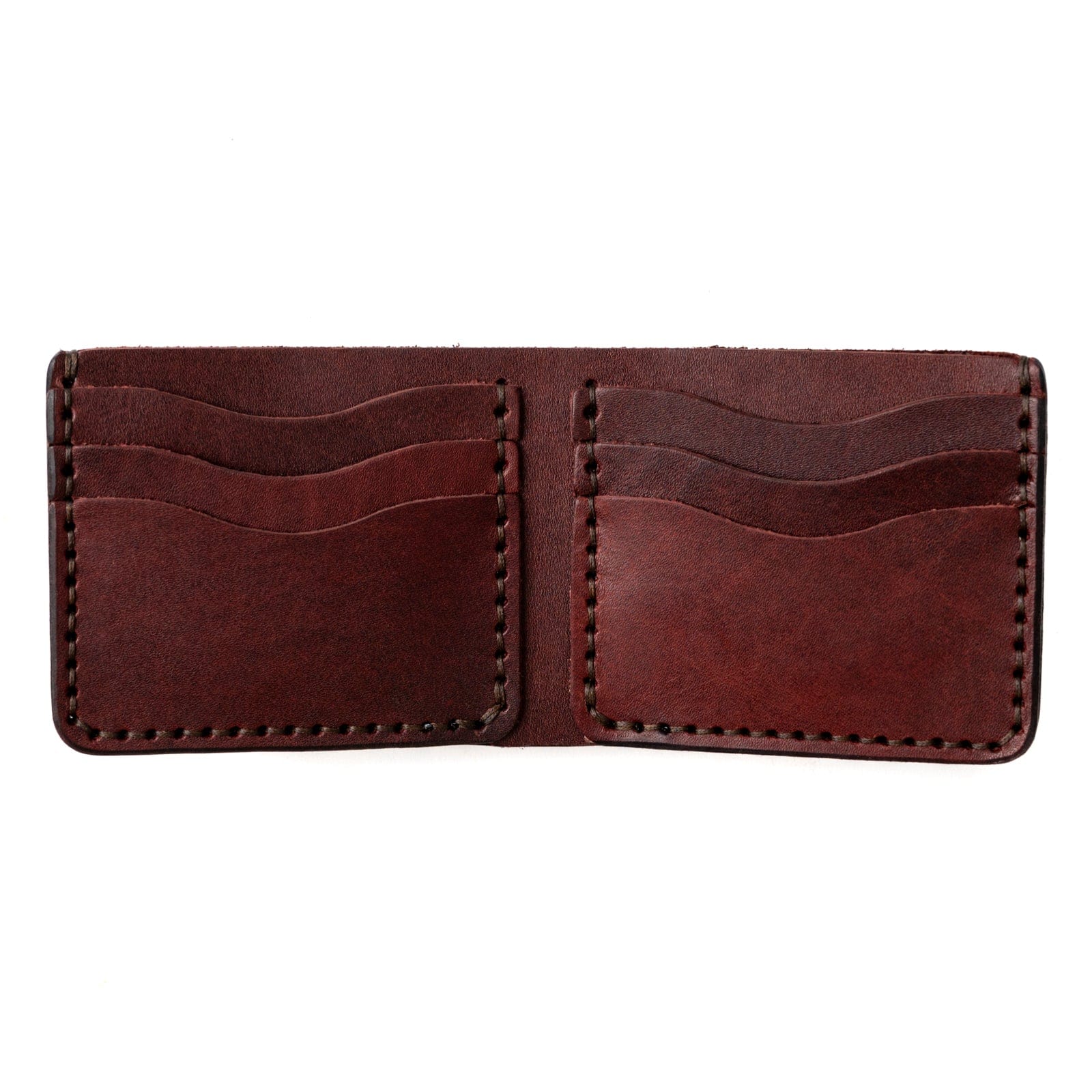 Traditional Bifold Leather Wallet - Oxblood