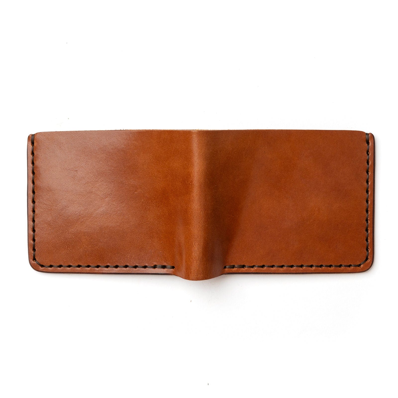 Traditional Bifold Leather Wallet - Whiskey