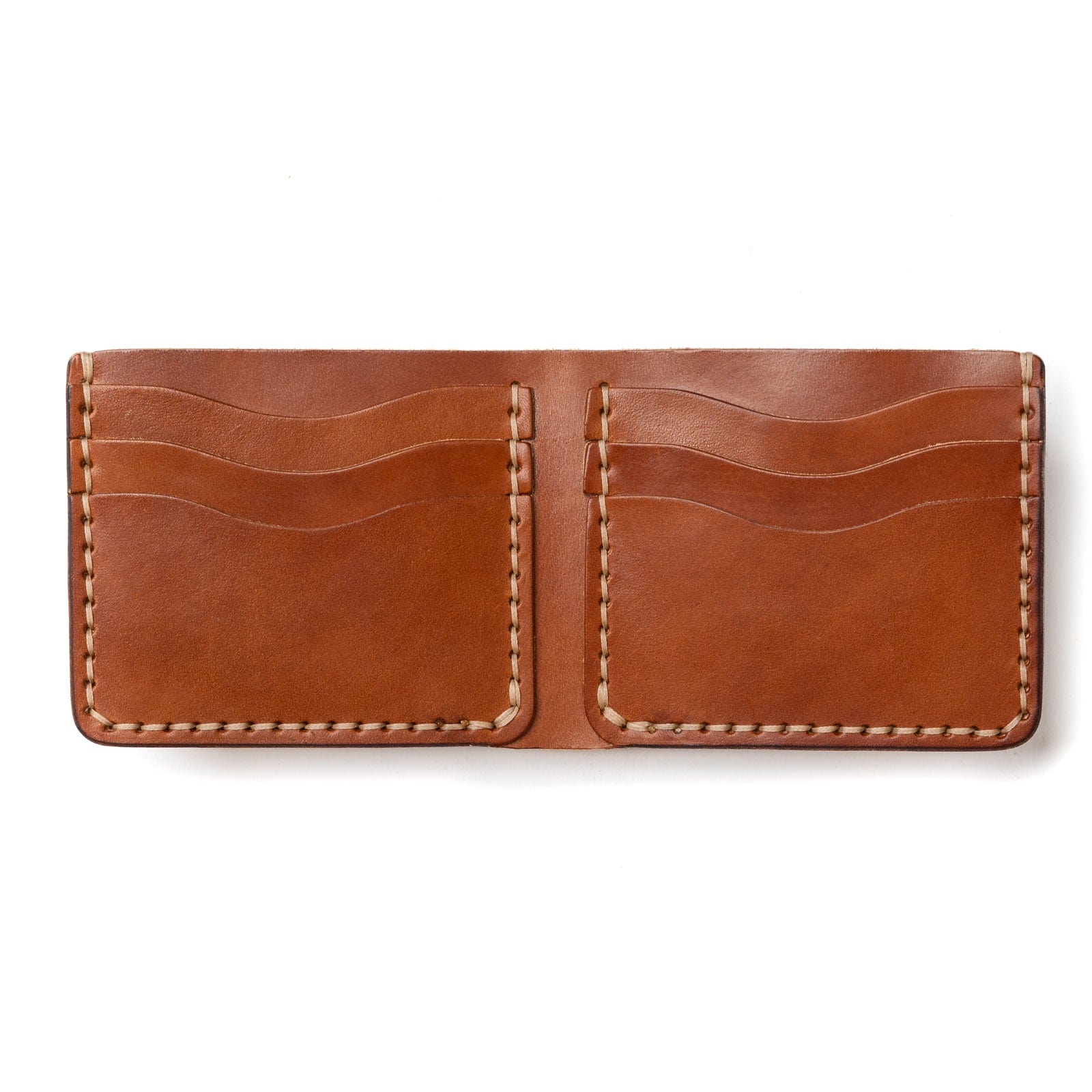 Traditional Bifold Leather Wallet - Whiskey