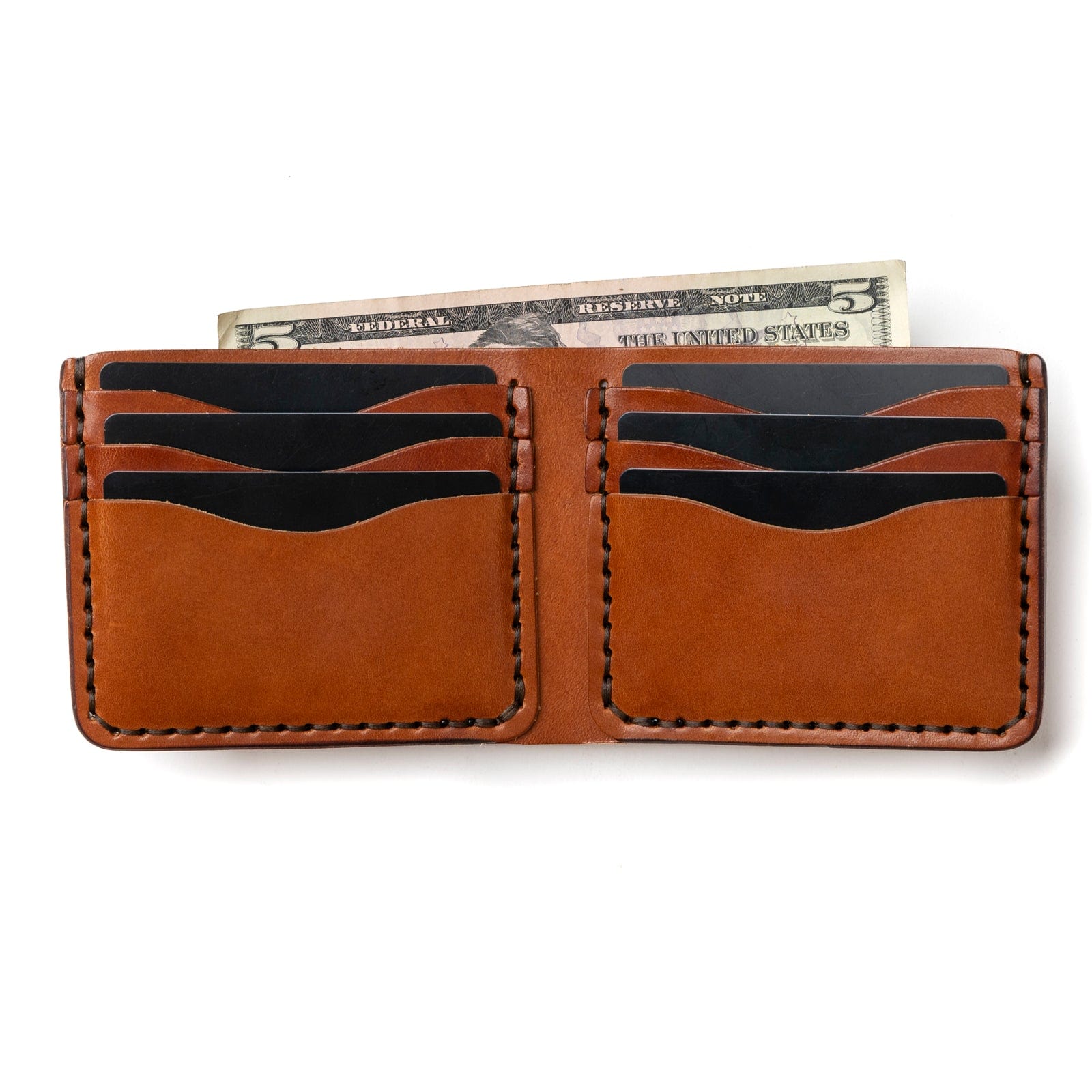 Leather Traditional Wallet - Whiskey Popov Leather