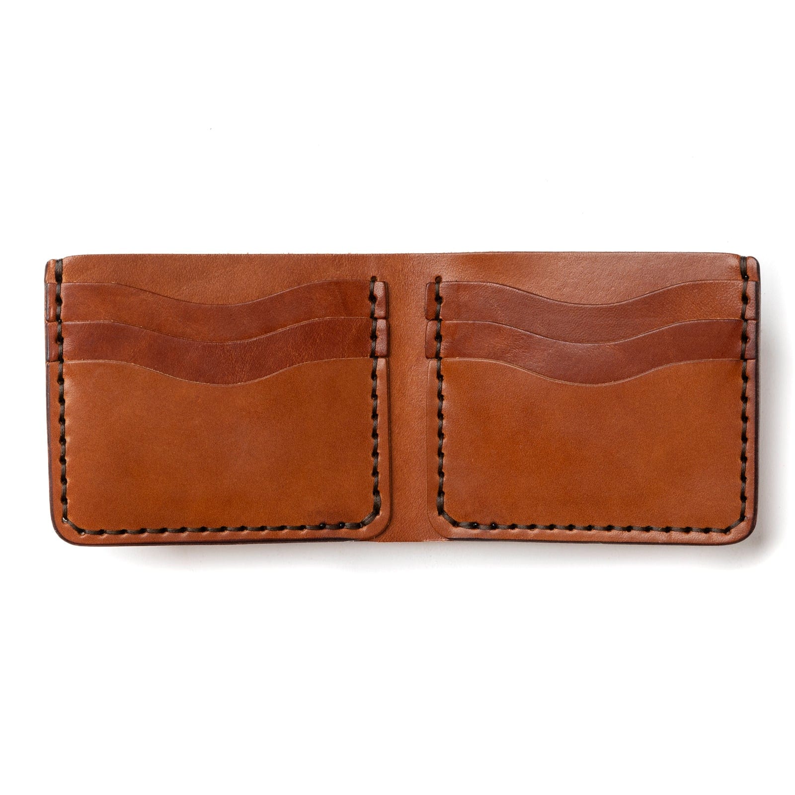 Traditional Bifold Leather Wallet - Whiskey