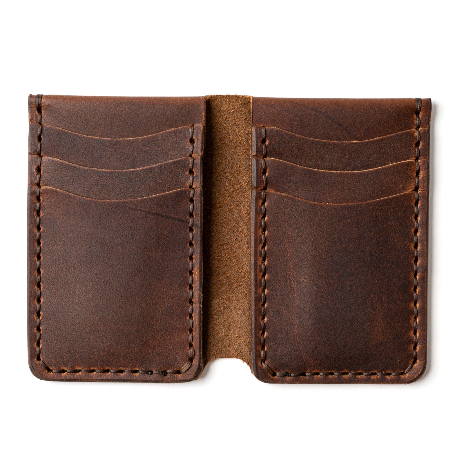 Leather Vertical Wallet - Heritage Brown