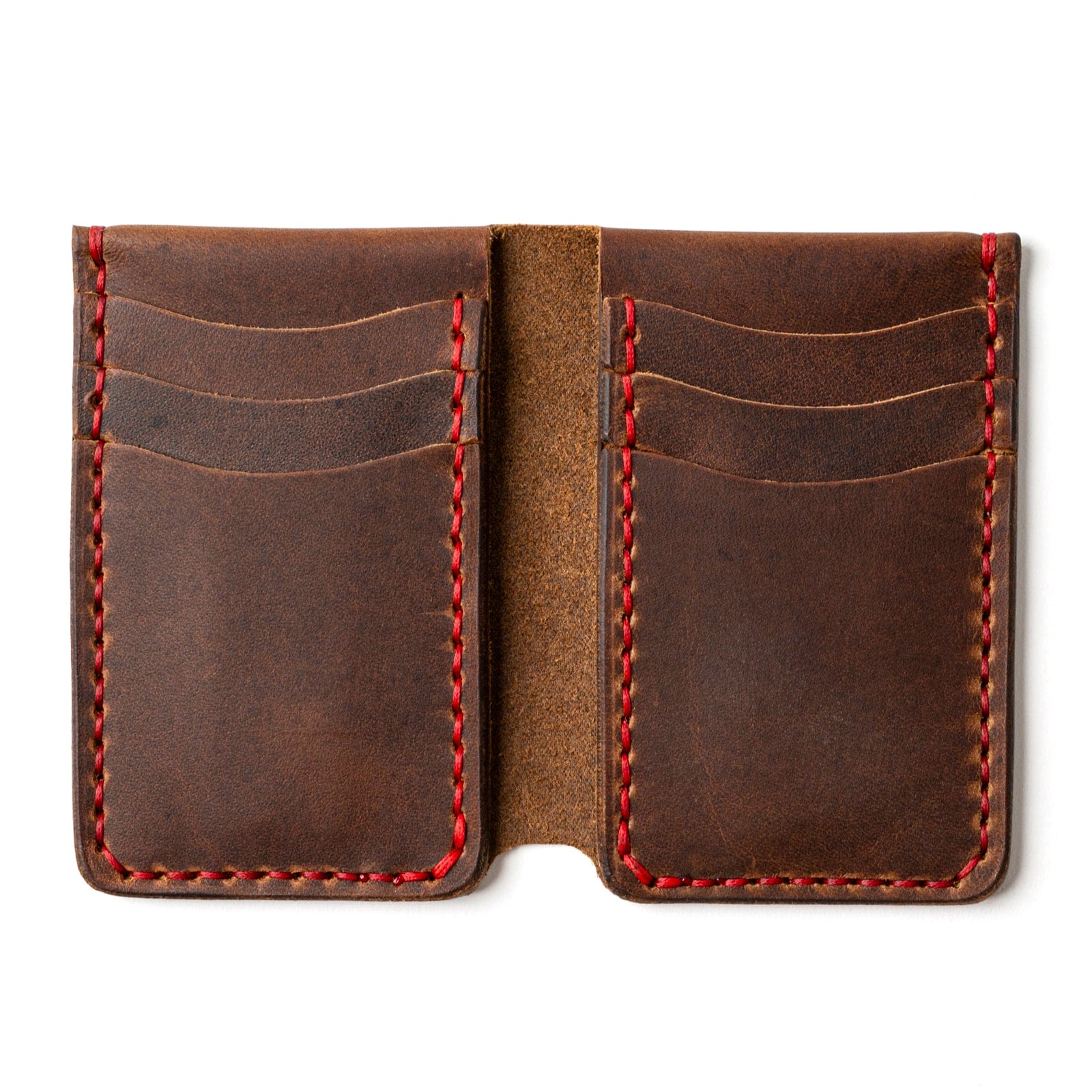 Leather Vertical Wallet - Heritage Brown