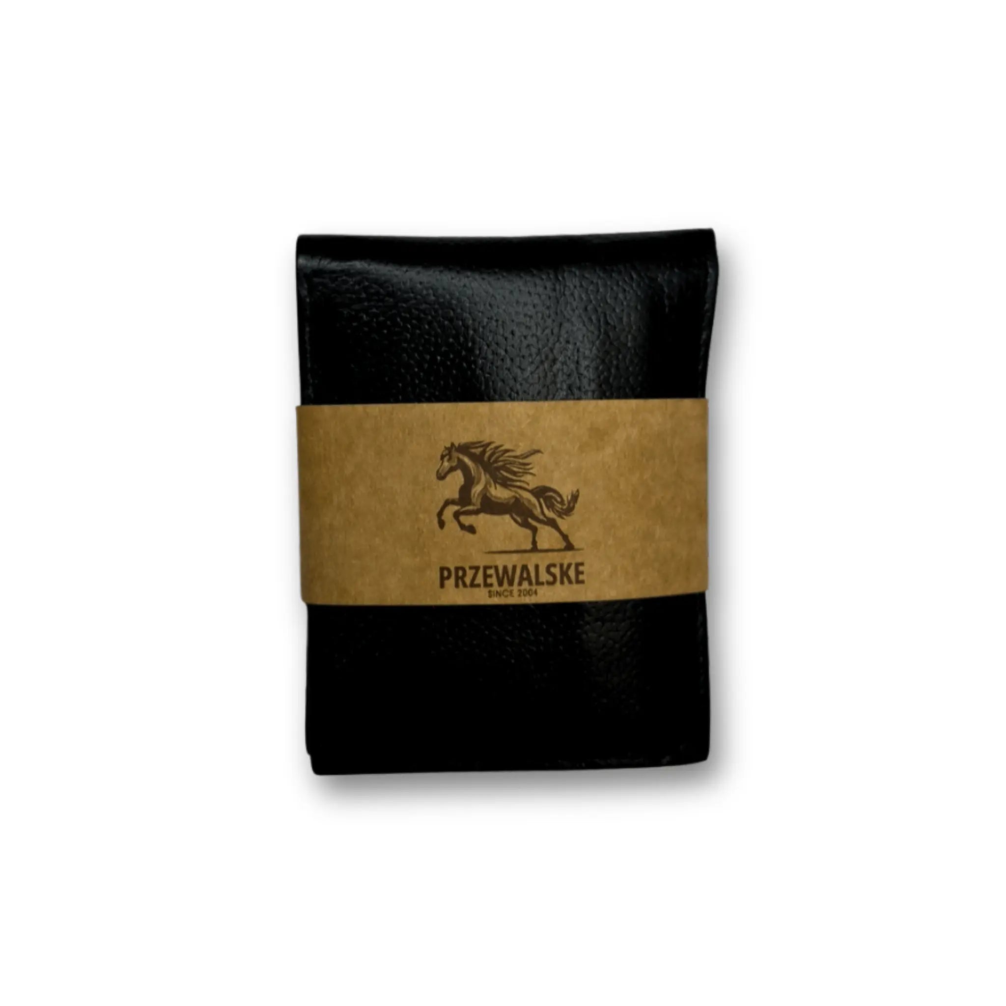Luxury Defined | Bi - Fold Full - Grain Leather Wallet | Rich Black & Dark Brown - Przewalske