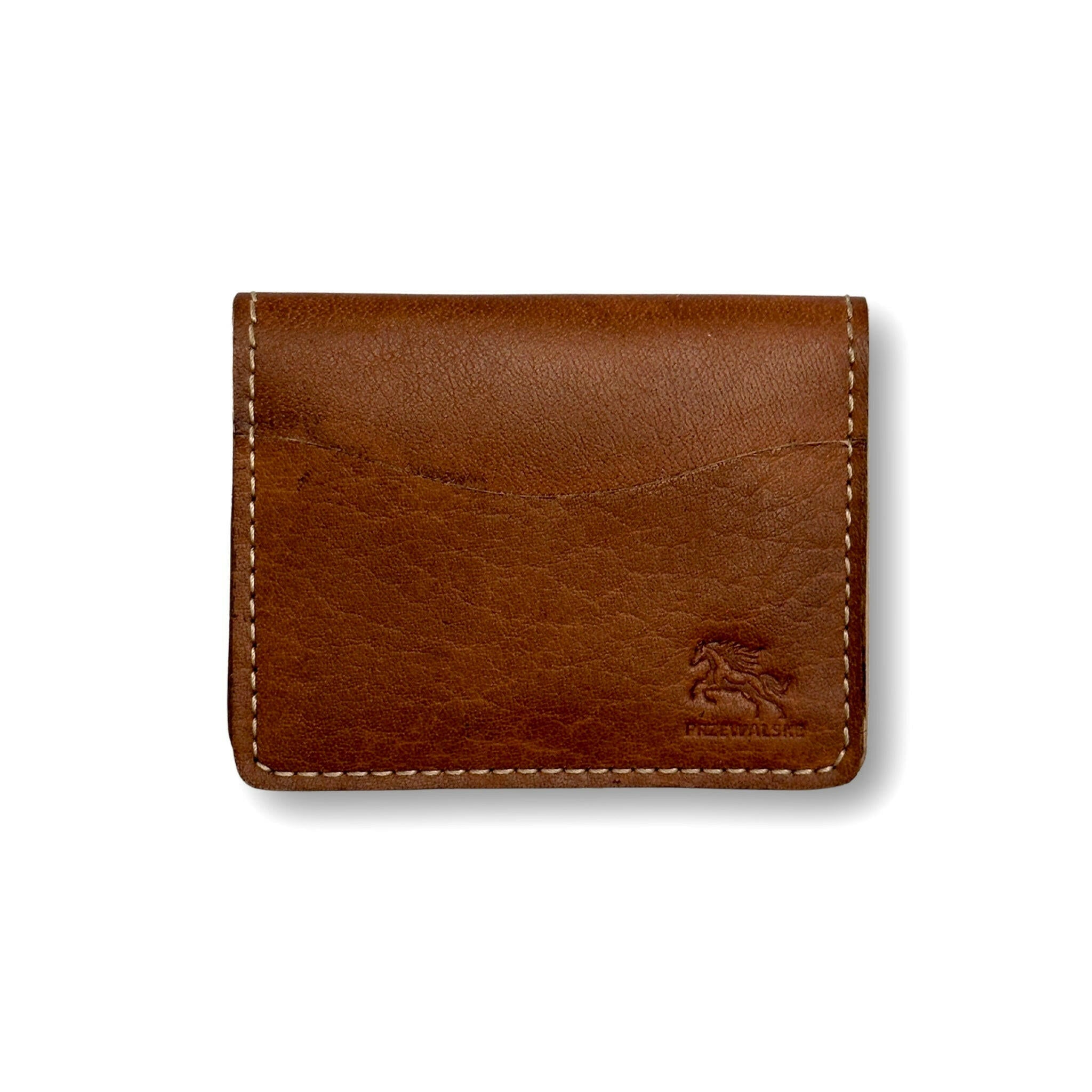 Mini Card Holder – Ultra Slim & Compact | Crazy Horse Leather | Vintage Brown - Przewalske