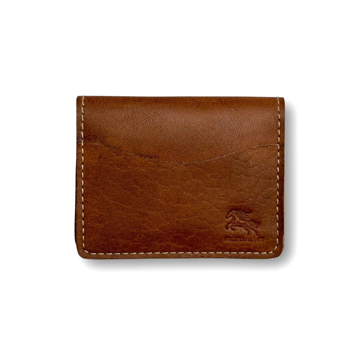 Mini Card Holder – Ultra Slim & Compact | Crazy Horse Leather | Vintage Brown - Przewalske