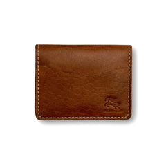 Mini Card Holder – Ultra Slim & Compact | Crazy Horse Leather | Vintage Brown - Przewalske