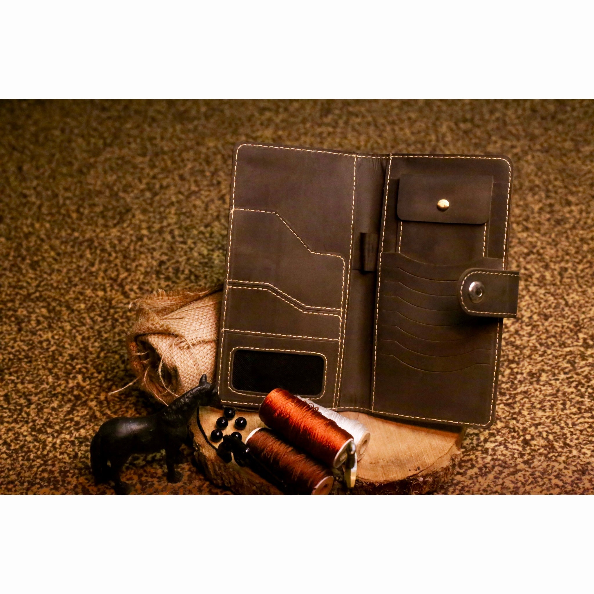 Premium Quality Leather Cheque Book Holder - Przewalske