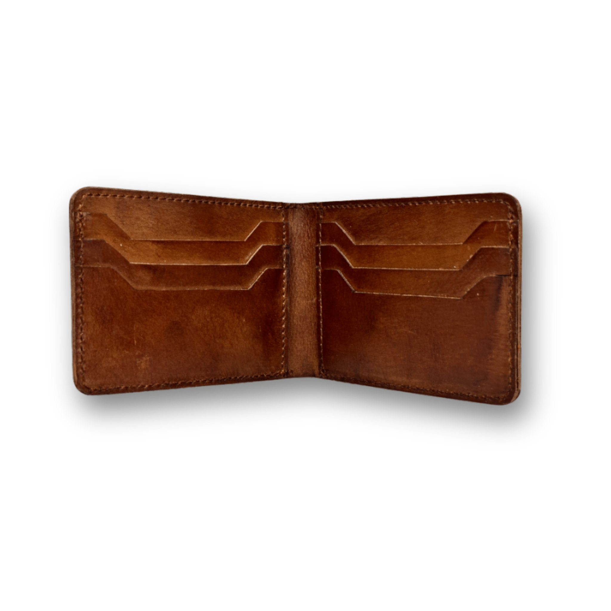 Rustic Elegance | Bi - Fold Crazy Horse Leather Wallet | Vintage Two - Tone - Przewalske