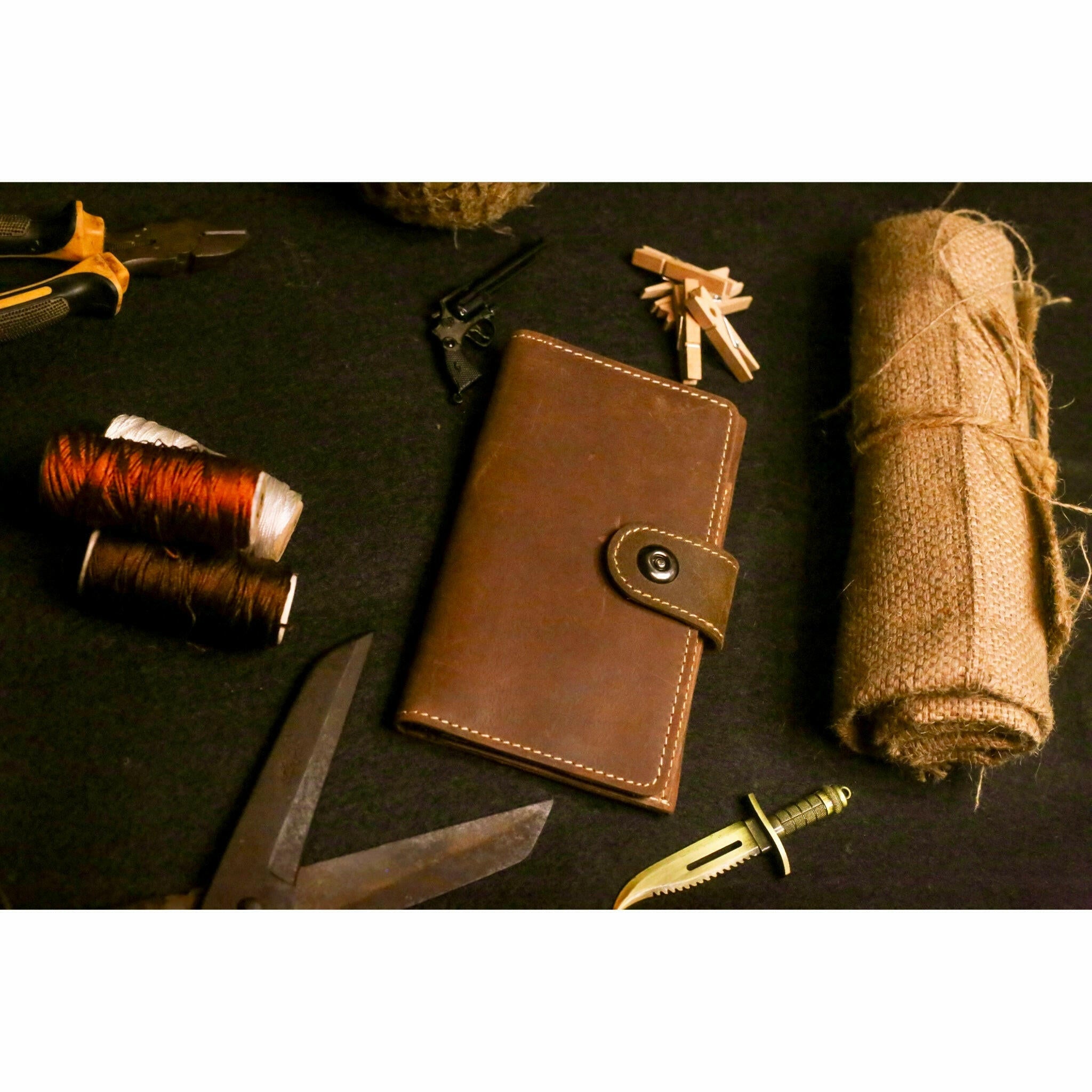 Voyager’s Companion | Premium Leather Mobile & Passport Wallet | Maroon & Dark Brown - Przewalske